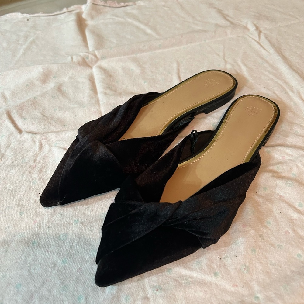 black h&m slip on mules